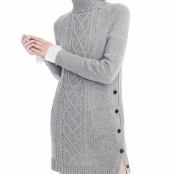 Dresses & Skirts - J. Crew H2864 Cable Knit Turtleneck Sweater Dress